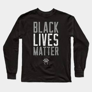 Black Lives Matter Face Protection Grainy Typography Long Sleeve T-Shirt